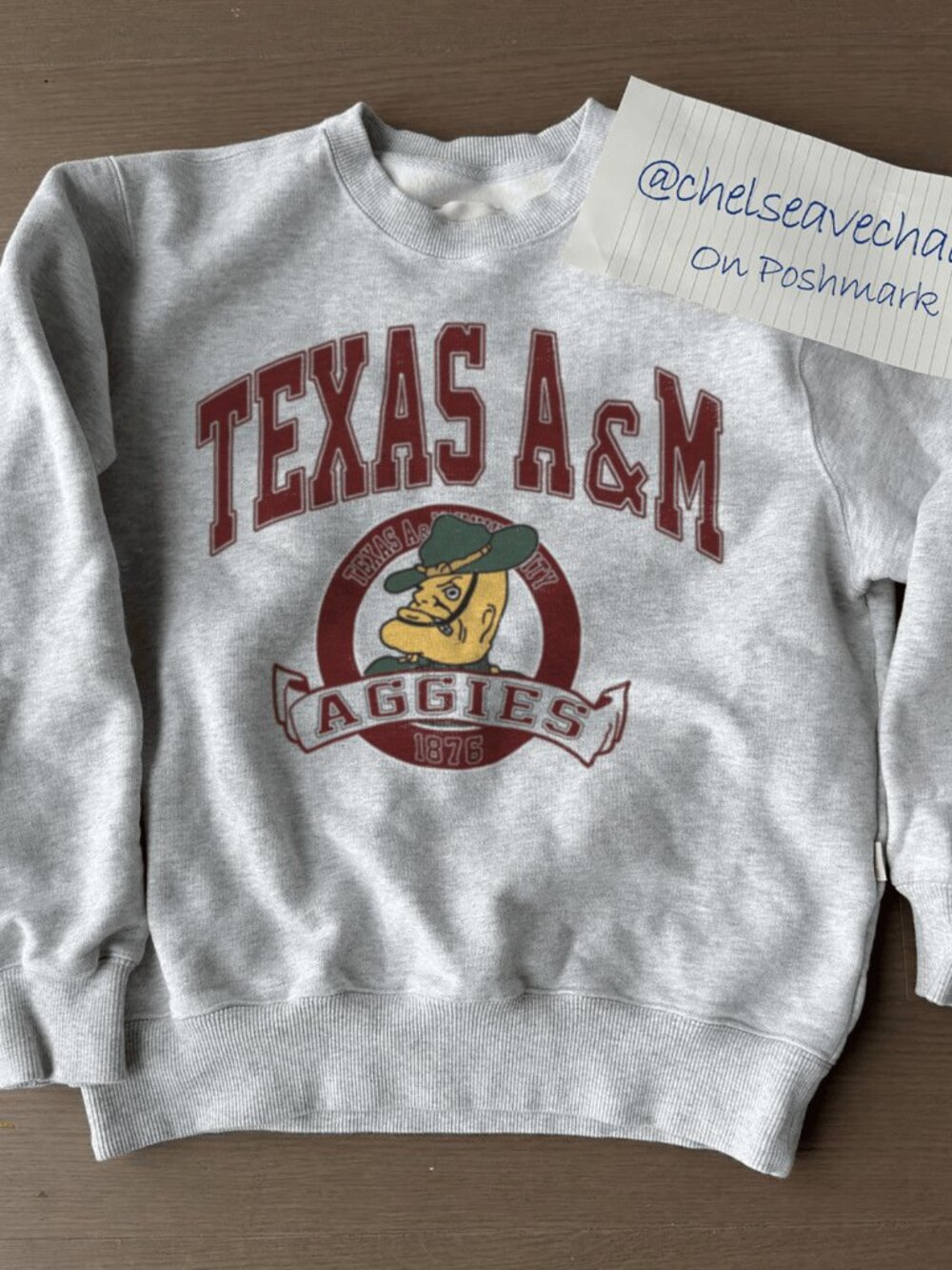 Vintage NCAA Texas A&M Aggies Mascot Sweatshirt, Retro Texas AM University Shirt